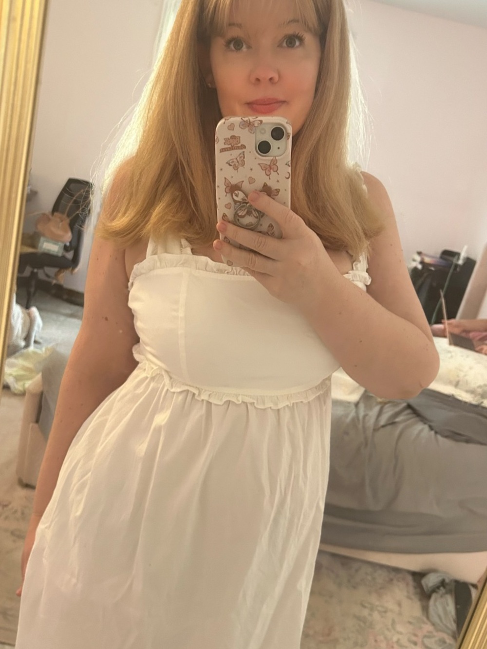 Reformation tie back mini dress